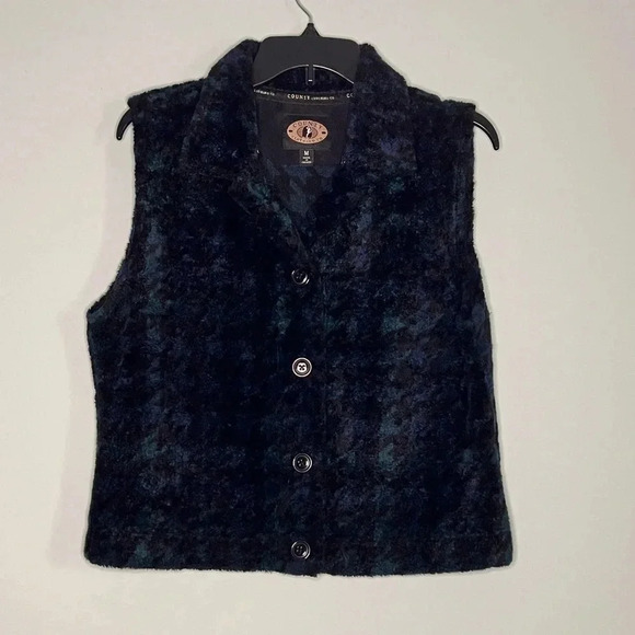 Country Clothing Co.Black and Blue Vest  Size M, western clothing - Picture 1 of 3